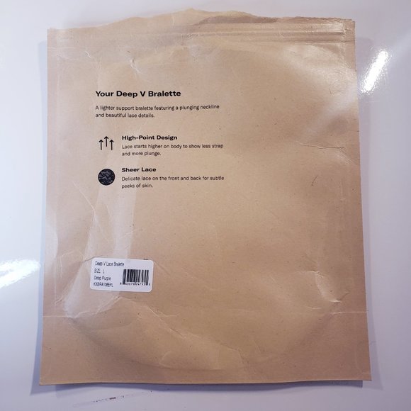 *BRAND NEW* in pack - KNIX - Lace Deep-V Bralette - PURPLE - Picture 8 of 11